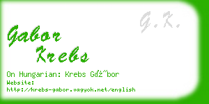 gabor krebs business card